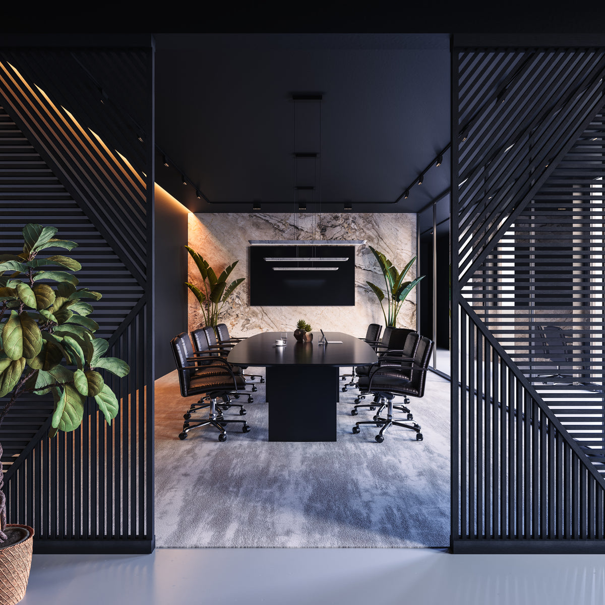 Japandi Roomdivider Shibuya ™ ~ Zwart
