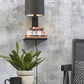 Wandlamp Andes Zwart/Donkergrijs met plank
