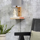 Wandlamp Andes Naturel/Lichtgrijs met plank