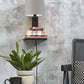 Wandlamp Andes Zwart/Lichtgrijs met plank
