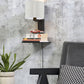 Wandlamp Andes Zwart/Licht Linnen met plank