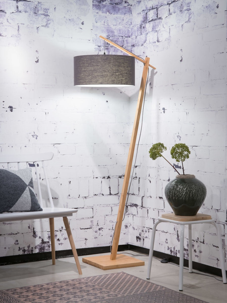 Vloerlamp Andes Naturel/Donkergrijs