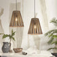 Hanglamp Merapi L Zwart/Naturel