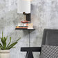 Wandlamp Andes Zwart/Wit met plank