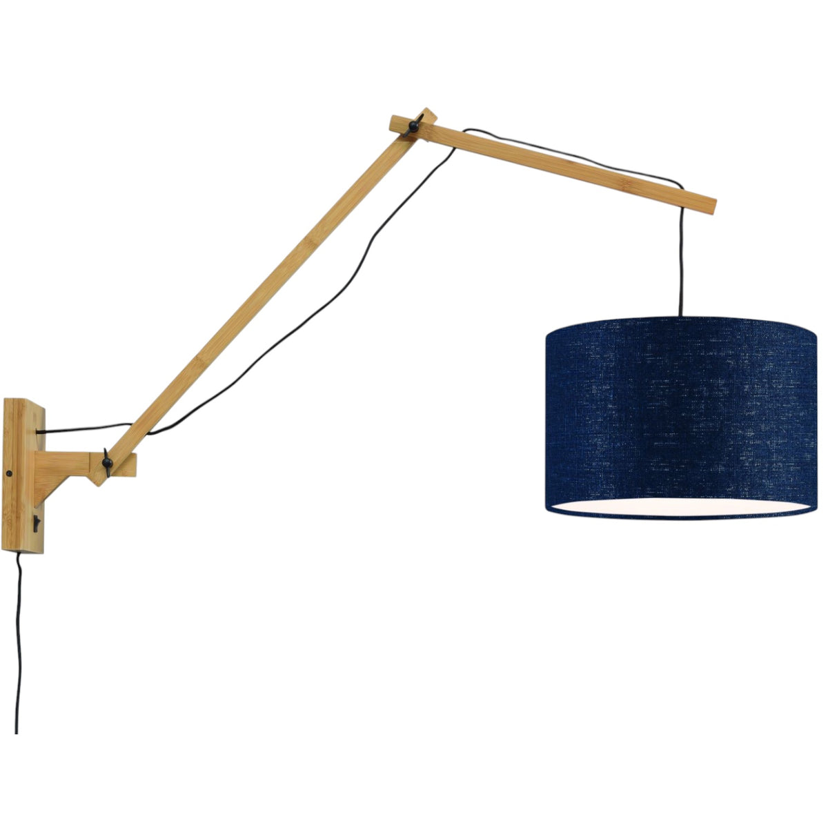 Wandlamp Andes L Naturel/Demin