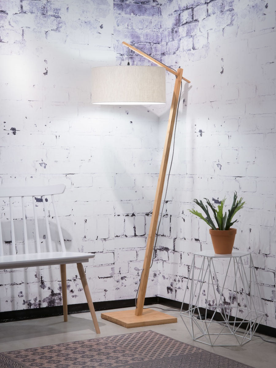 Vloerlamp Andes Naturel/Licht Linnen