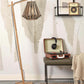 Vloerlamp Merapi Zwart/Naturel