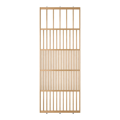 Houten roomdivider van gelakt massief eiken, ontworpen voor een strakke, hotel chique uitstraling. Een elegante toevoeging aan elk interieur