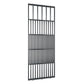 Houten roomdivider van RAL7021 massief eiken, ontworpen voor een strakke, hotel chique uitstraling. Een elegante toevoeging aan elk interieur.