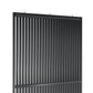 Houten roomdivider in RAL9005 massief eiken, ontworpen voor een strakke, hotel chique uitstraling. Een elegante toevoeging aan elk interieur