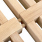 Houten roomdivider met twee gekoppelde delen in XL-formaat, van blank gelakt massief eiken voor een strakke, natuurlijke uitstraling