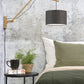 Wandlamp Andes L Naturel/Donkergrijs