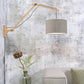 Wandlamp Andes L Naturel/Donker Linnen